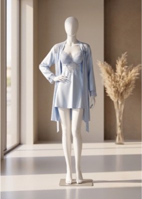 2 piece Serenity Satin Robe Set